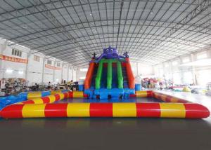 Quality Giant Inflatable Water Parks / 0.55mm PVC Swimming Pool Water Slide wholesale