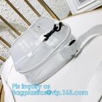 Vintage style clear PVC crossbody shoulder shopping bag, Ladies Handbag Clear