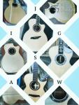 Real Abalone Inlay Ebony Fingerboard 39" OOO45 Style All Solid KOA Acoustic