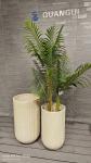 Fiber Clay Round Planter in Modern Fiber Cement Pot for Any Spac