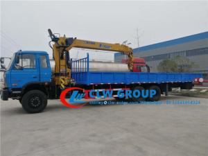 Quality Dongfeng 6x4 8.5M Fence Truck With 10T Straight Arm XCMG Crane wholesale
