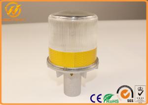 Quality Aluminum Safety Solar Led Flashing Warning Lights White / Yellow / Red / Blue wholesale