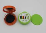 Round Plastic ABS + Rubber + Nylon Mini Sewing Kit / Compact Hair Brush With
