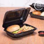 3 Compartment Thermoforming Plastic Take Out Container Square For Fast Food /