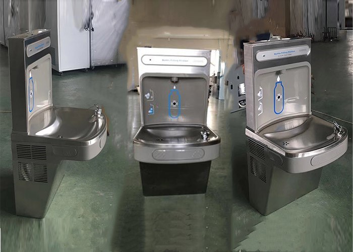 Bottle Filling Station Wall Mounted Drinking Fountain Polished / Mirror Finish