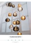 Nordic minimalist living room crystal glass post-modern chandelier(WH-GP-102)