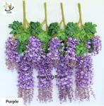 UVG 110cm faux floral arrangements long shoot wisteria silk flowers for wedding