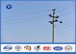 Anticorrosive Round / Conical Steel Utility Pole High strength low alloy