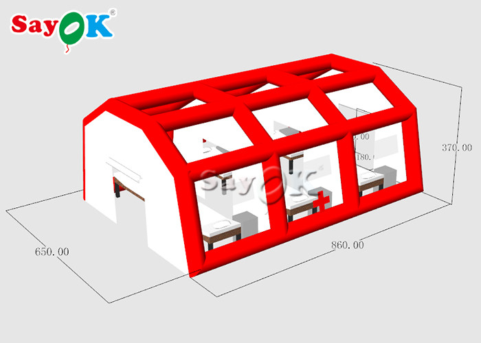 Inflatable Emergency Tent Movable Water Resistant Inflatable Medical Tent To Set Beds With Air Pump