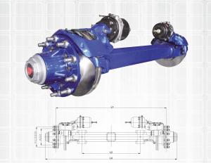 Quality Blue Color Truck Spare Parts Non Driving Axle Disk Brake Axle Series 11-13T wholesale