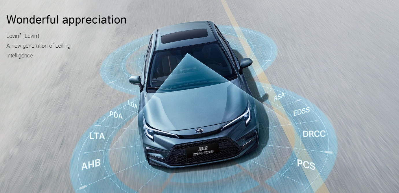 TO-YOTA LEVIN Hybrid Electric Car High Speed Electric Vehicle with 2700mm Wheelbase and 5 Seating Arrangements