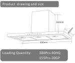 Kitchen Wall Mount Chimney-Style Convertible Range Hood Pyramidal