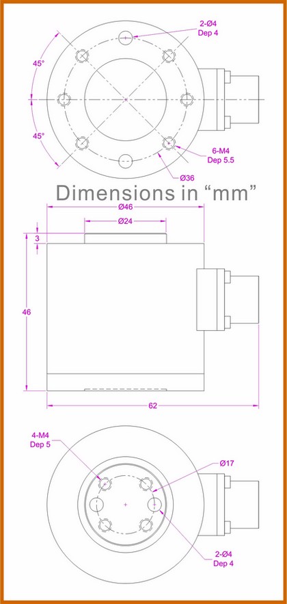 3 axis force sensor 1KN 500N 200N 100N 50N