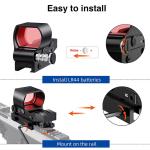 Tactical Laser 4 Reticle Red Dot Reflex Sight Scope 92x43x60mm