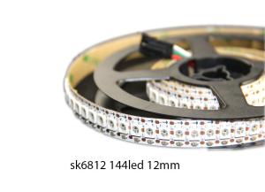 China SK6812 Addressable 5v Rgb LED Strip ，144LED / Meter High Output LED Strip Lighting on sale