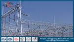 Power Transformer Substation Tubular Steel Utility Structures Q235 ISO 9001