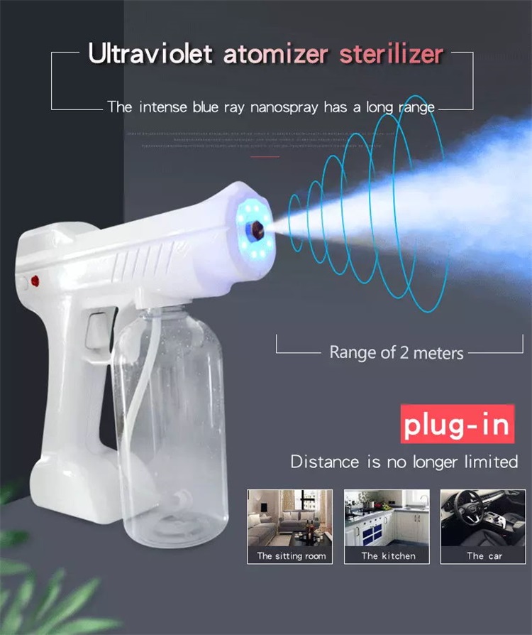 Wireless Rechargeable 800ml ULV Fogger Gun Disinfection Battery Nano Sprayer For Home Garden