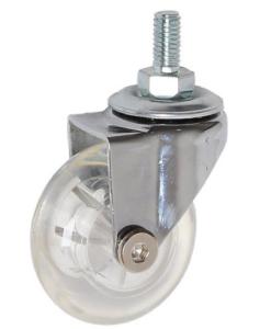 Quality 2 Inch Transparent Wheel Threaded Stem Casters Urethane Casters wholesale