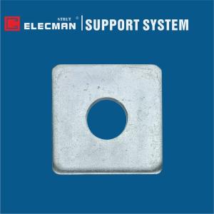 Quality Galvanized Steel Strut Flat Fittings Accessories Square Washer One Hole Type wholesale
