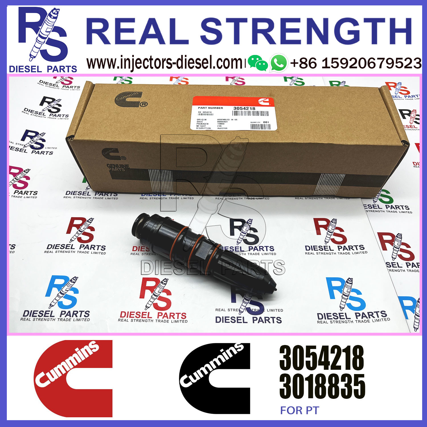 CCEC NT855 Diesel Engine Parts 3054218 Fuel Injector For Cummins