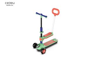 Quality Pu Flash 3 Wheeled Baby Kick Scooter Adjustable Height Handle wholesale