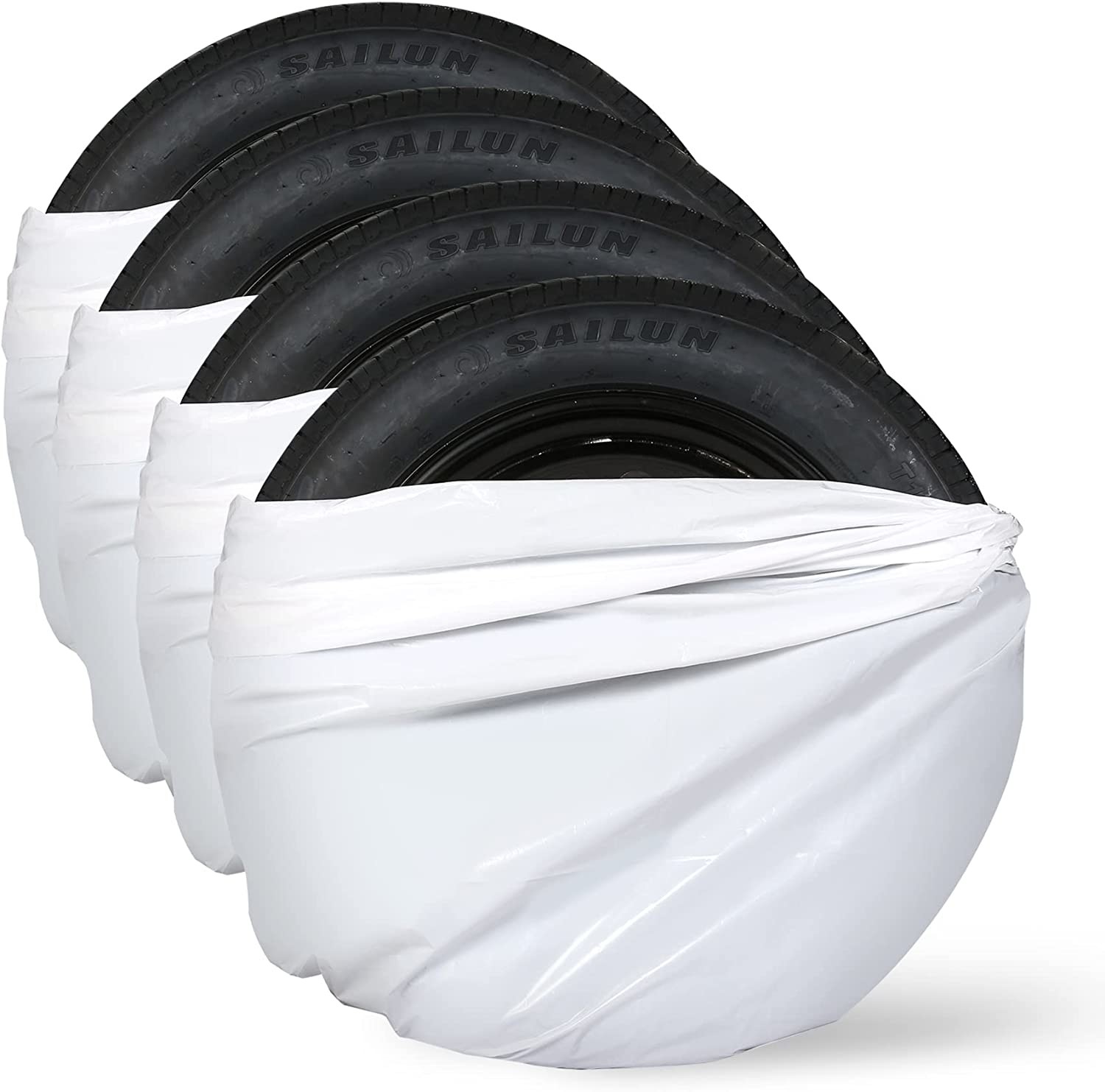Heavy Duty Washable Tear Proof Car Tyre Storage Bags Black White Wheel Cover