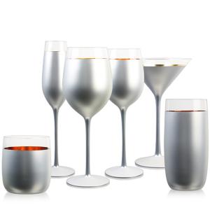 Quality Wine Glass Set Crystal Spray Goblet Cocktail Glass Wine Glass Set Gift Glass wholesale