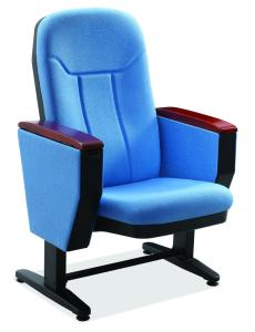 Quality Movable Foot Fold Up Fabric Auditorium Chairs With PP Back / Church Hall Chair wholesale