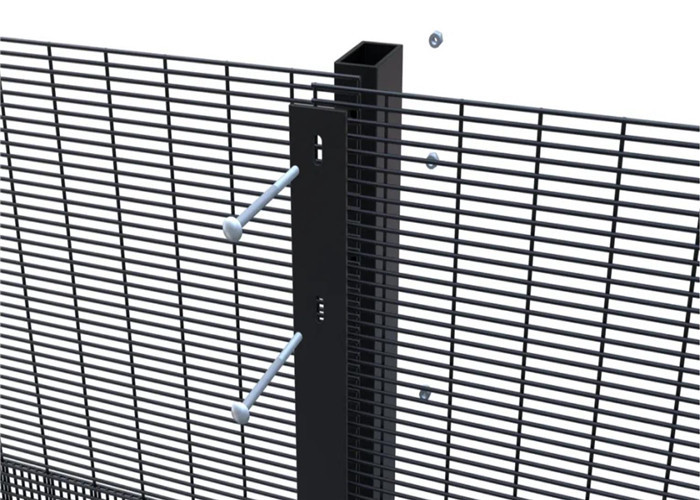 Powder Coated Sport Fence Anti Climb 358 Welded Wire Mesh Fence For Air Port