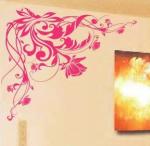 Reusable Wall Flower Stickers G133, Design Wall Sticker /Floral Wall Stickers