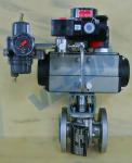 Food Grade Sanitary Pneumatic On Off Valve / Stainless Steel Actuated Ball