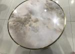 Anti Collision 60cm Stainless Steel Marble Coffee Table
