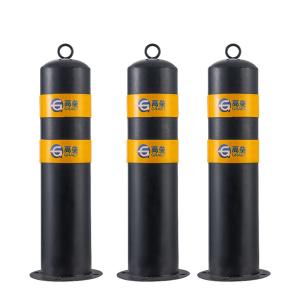 Quality Parking Black Stainless Steel Pipe Bollards 0.6m Bridge Handle wholesale