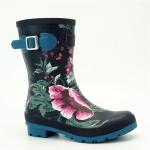 Floral Printed Waterproof Rubber Ankle Boots , Non Slip Size 9 Women'S Rain