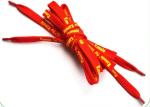 Personalized Shoe Laces , Red Boot Laces With BSCI Certificate