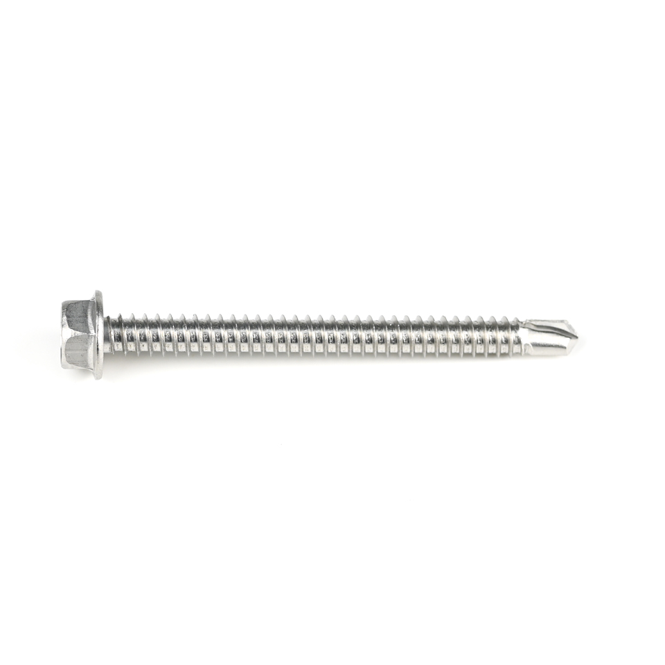 Firm Zinc Steel Hex Washer Head Phillips 70mm Metric Self Drilling Screw For Window