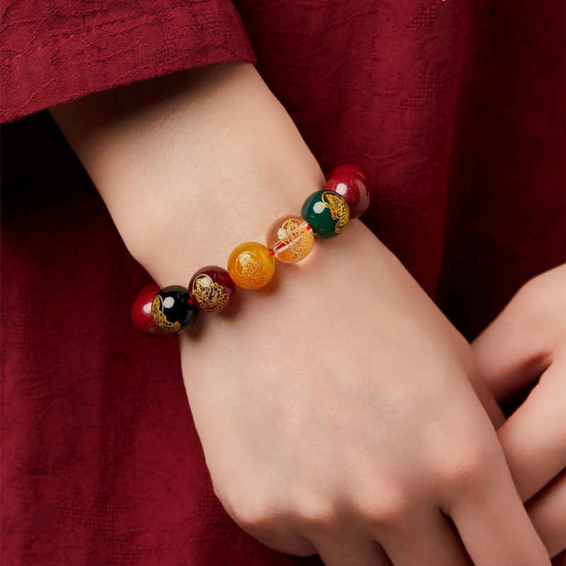 Feng Shui Bracelet Cinnabar Bracelet, Cinnabar PiXiu Bracelet Prayer Beads Dragon Protection Bracelet For Men Women, Red Bead Bracelets Jewelry Gifts