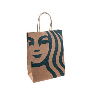 Quality Fastfood Carryout Handle Paper Bags Custom Logo Design Printing wholesale