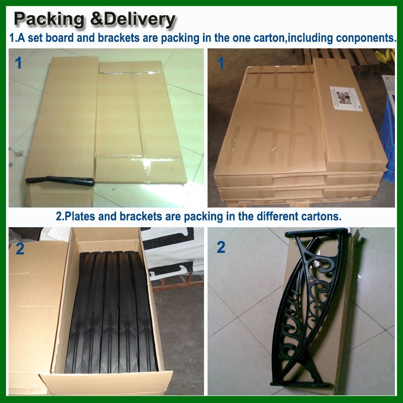 Chemical Pressure Treated PC Sheet Awning Canopy for Bus Station and Window Covering