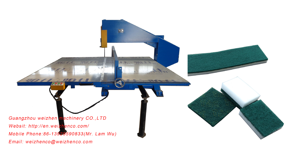 AC380/50HZ Voltage Kitchen Sponge Vertical Cutting Machine for Lamination Process