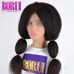 Brazilian 360 Lace Frontal Human Hair Pre Plucked Yaki Straight Wig With Baby