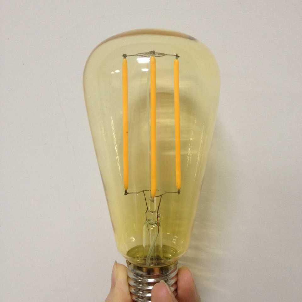 Venusop 6W ST18 amber bulbs filament LED type long filament