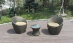 Home / Beach / Office Leisure PE Rattan Obelisk Chair With Cushion