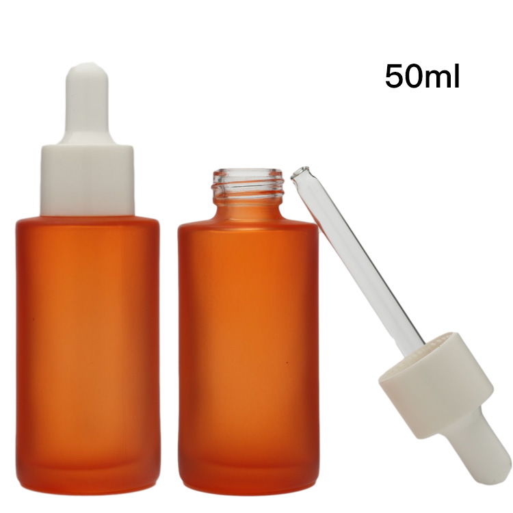 50g Glass Cosmetic Bottle Set Unique Cream Packaging Amber Glass Jar With Lid