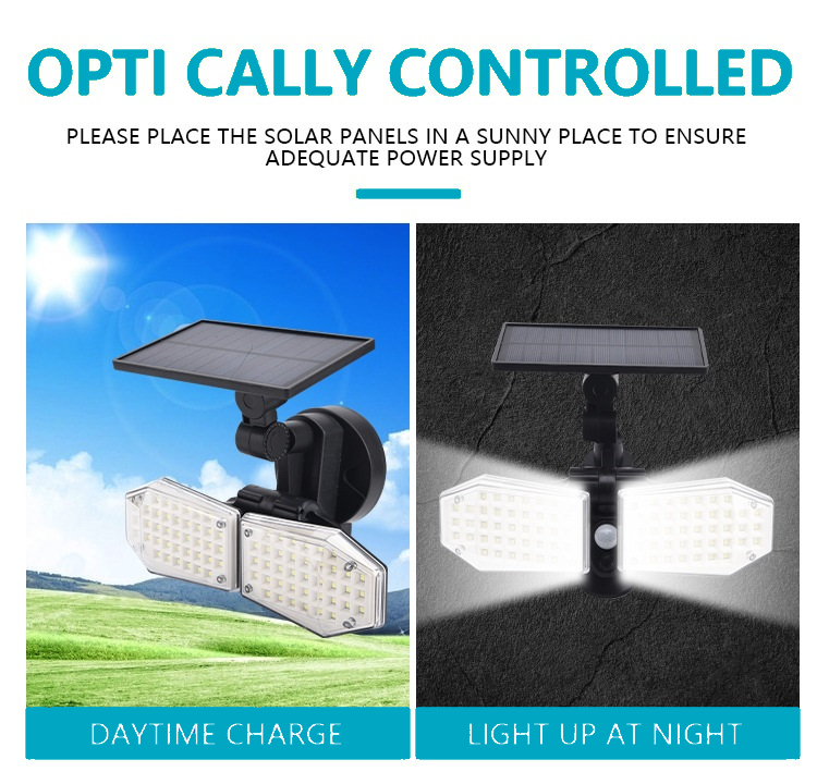 6000-6500K 20W 500LM Pir Motion Sensor Solar Security Spotlight