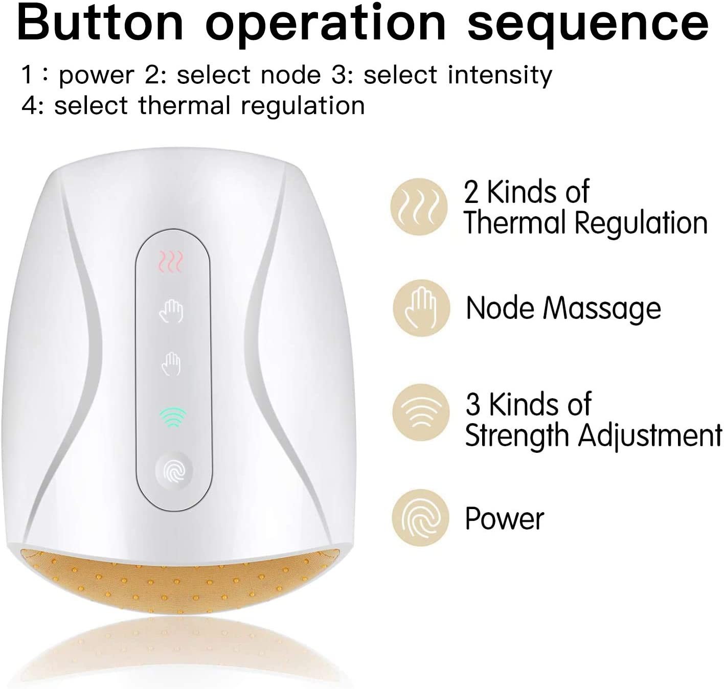 1800mAh Cordless Rechargeable Hand Massager Blood Circulation