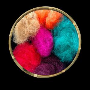 Quality Dumbbell Polyester Staple Fiber , 11.11Detx × 64mm Full Dull Dope Dyed Fiber wholesale