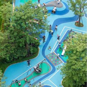 Quality IAAF Non Toxic 8mm EPDM Playground Surface 10 Years Service Life Blue wholesale