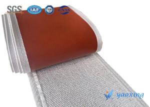 Quality Fireproof Curtain Silicone Coated Fiberglass Cloth 0.4mm Thickness wholesale