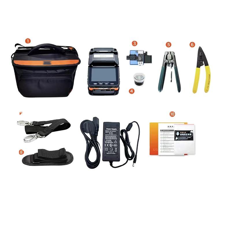 Customized fusion splicer ai5 optical fiber fusion splicer AI-5 4 motors splicing machine trunk line construction ftth project